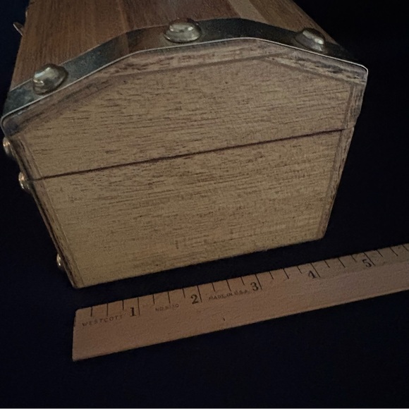 Vintage Wood Purse Handbag with Brass Accents - Japan - Tally-Ho Creation - Picture 10 of 16